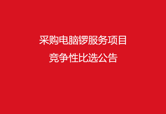 华亿买球采购电脑锣服务项目竞争性比选公告