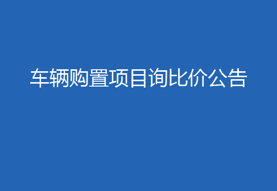 华亿买球车辆购置项目询比价公告