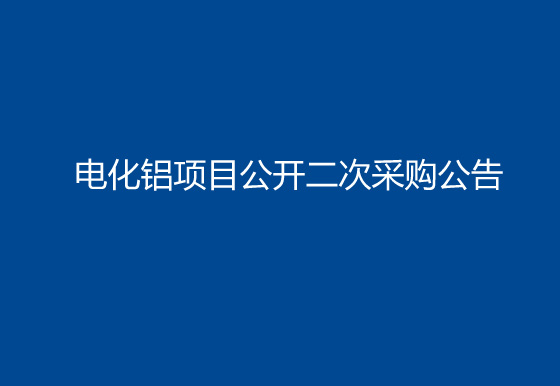 华亿买球电化铝项目公开二次采购公告