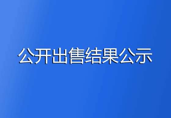 华亿买球废铝制品公开出售结果公示
