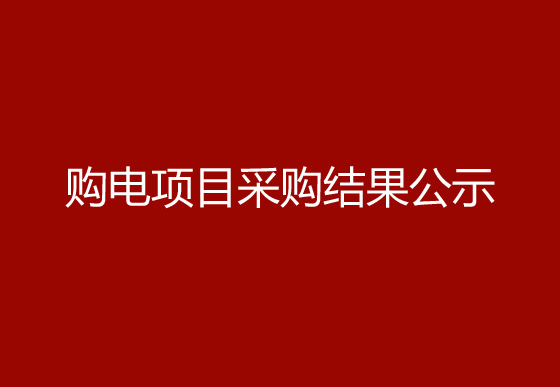 华亿买球市场化购电项目采购结果公示